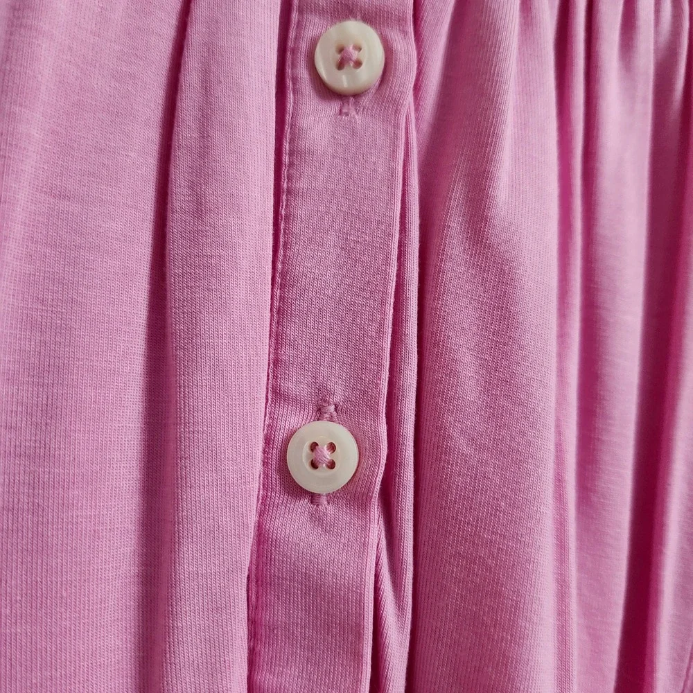 NEW Kate Quinn Bamboo BonBon‎ 12-18M Pink Long Sleeve Button Front Pocket Dress